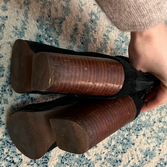 Jeffrey Campbell Rumble Black Suede Ankle Bootie - Picture 6 of 9